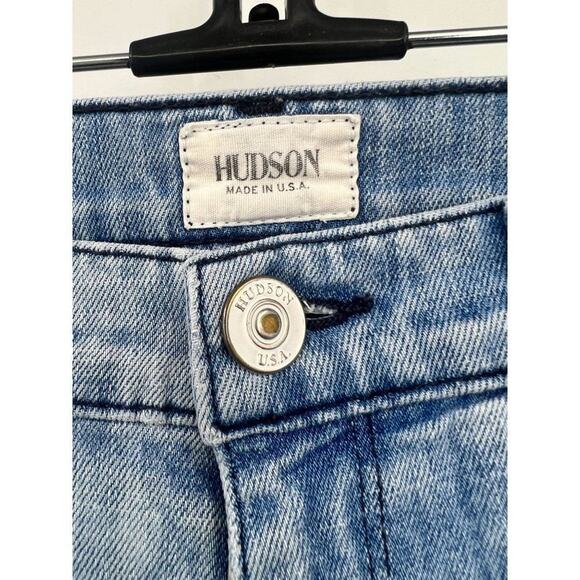 Hudson Blue Denim Pockets Zipper Mid Rise Stretch Skinny Jeans Size 26 - Picture 7 of 13